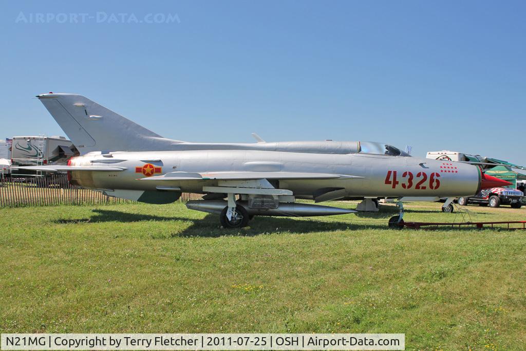 N21MG, 1965 Chengdu CJ-7IIA (J-7D) C/N 1603, 1965 State Aircraft Factory F-7 MIG-21, c/n: 1603 at 2011 Oshkosh