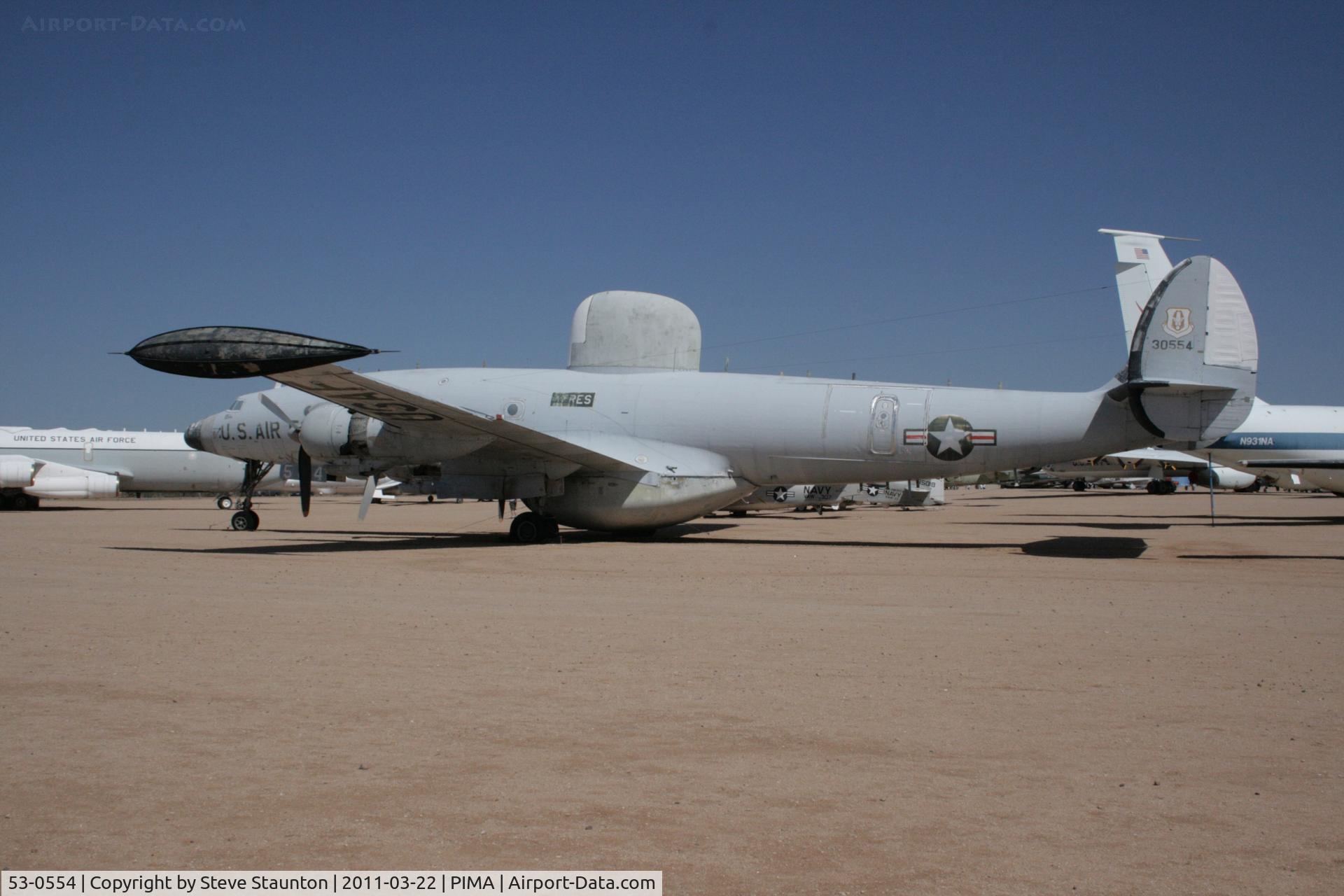 53-0554, 1953 Lockheed EC-121T Warning Star C/N 1049A-4369, Taken at Pima Air and Space Museum, in March 2011 whilst on an Aeroprint Aviation tour
