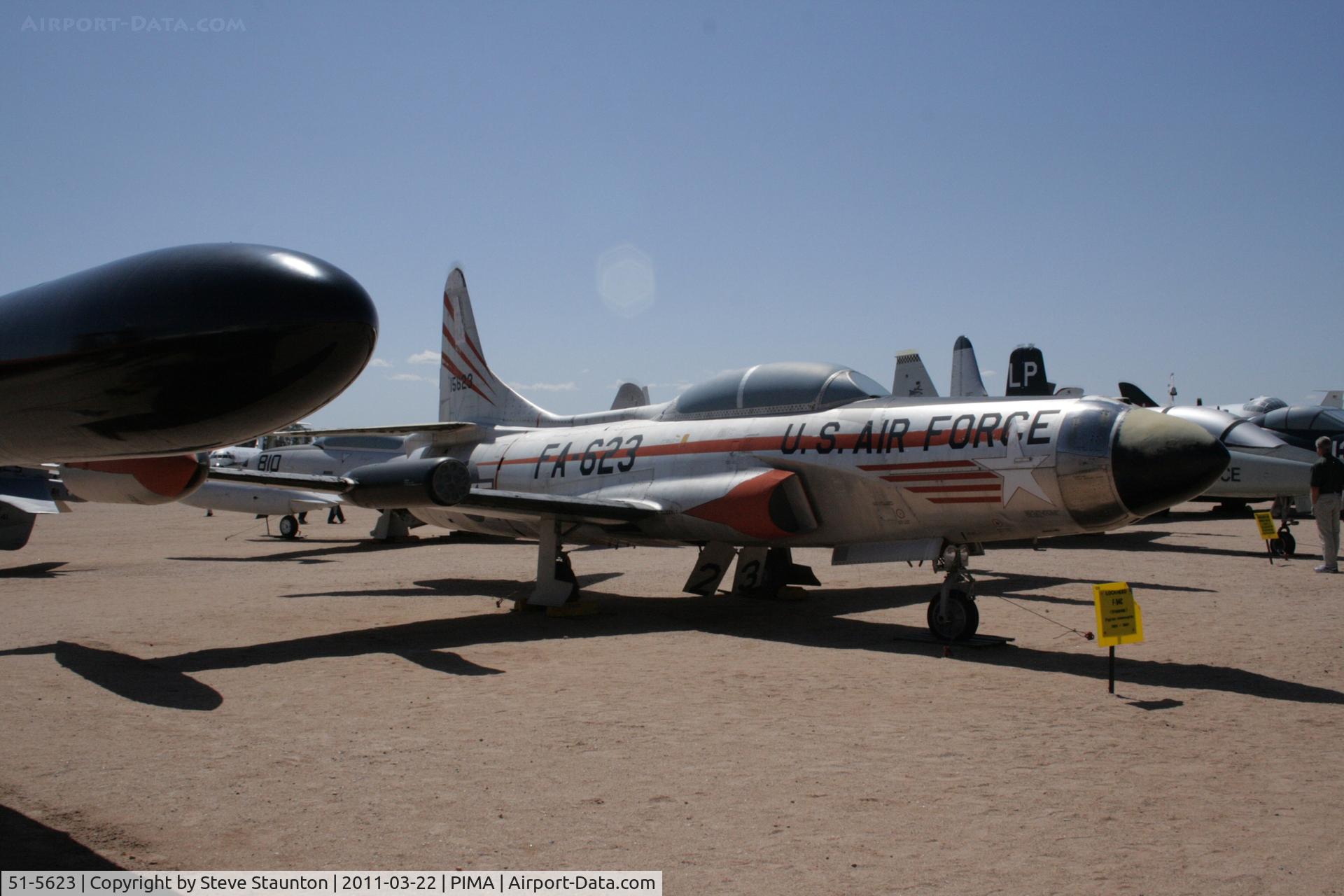 51-5623, 1951 Lockheed F-94C Starfire C/N 880-8219, Taken at Pima Air and Space Museum, in March 2011 whilst on an Aeroprint Aviation tour