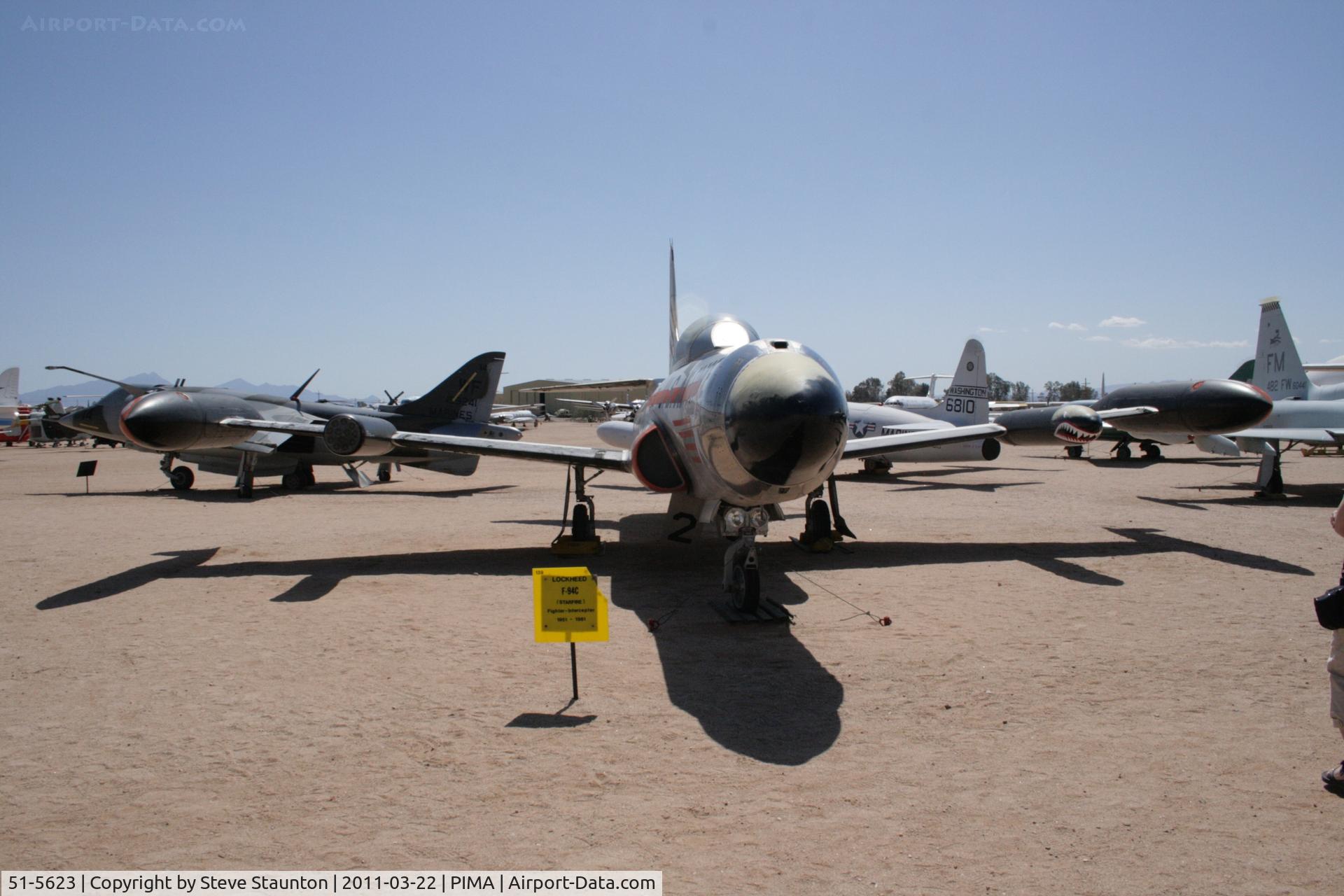 51-5623, 1951 Lockheed F-94C Starfire C/N 880-8219, Taken at Pima Air and Space Museum, in March 2011 whilst on an Aeroprint Aviation tour