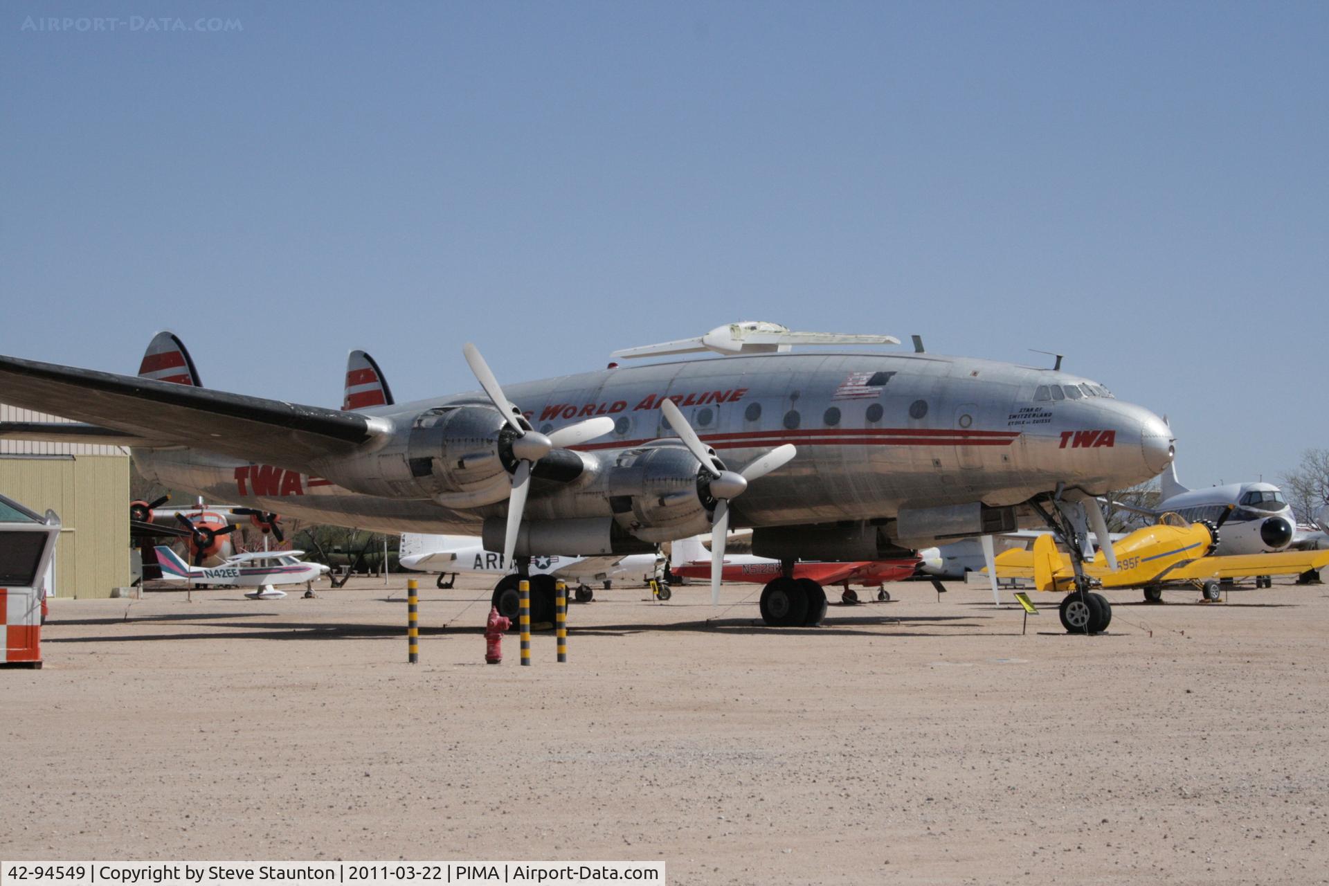 42-94549, 1943 Lockheed C-69-1-LO/ l-049 Constellation C/N 049-1970, Taken at Pima Air and Space Museum, in March 2011 whilst on an Aeroprint Aviation tour