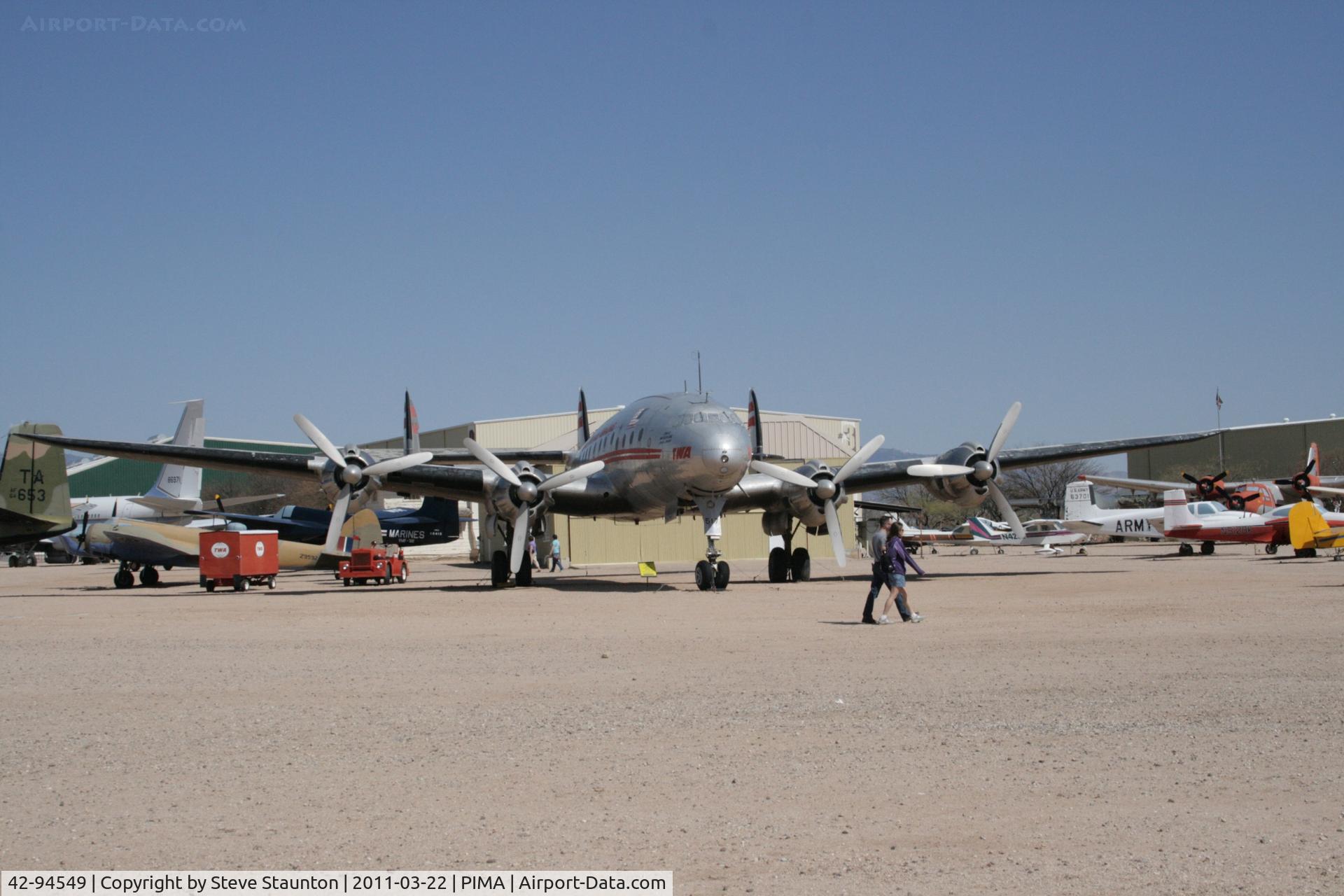 42-94549, 1943 Lockheed C-69-1-LO/ l-049 Constellation C/N 049-1970, Taken at Pima Air and Space Museum, in March 2011 whilst on an Aeroprint Aviation tour