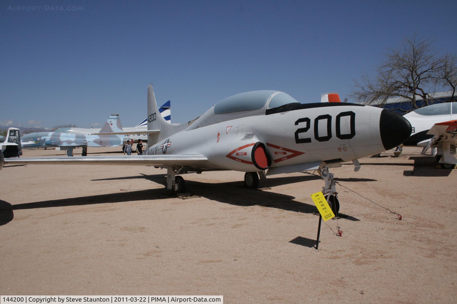 144200, 1957 Lockheed T-1A Seastar C/N 1080-1104, Taken at Pima Air and Space Museum, in March 2011 whilst on an Aeroprint Aviation tour