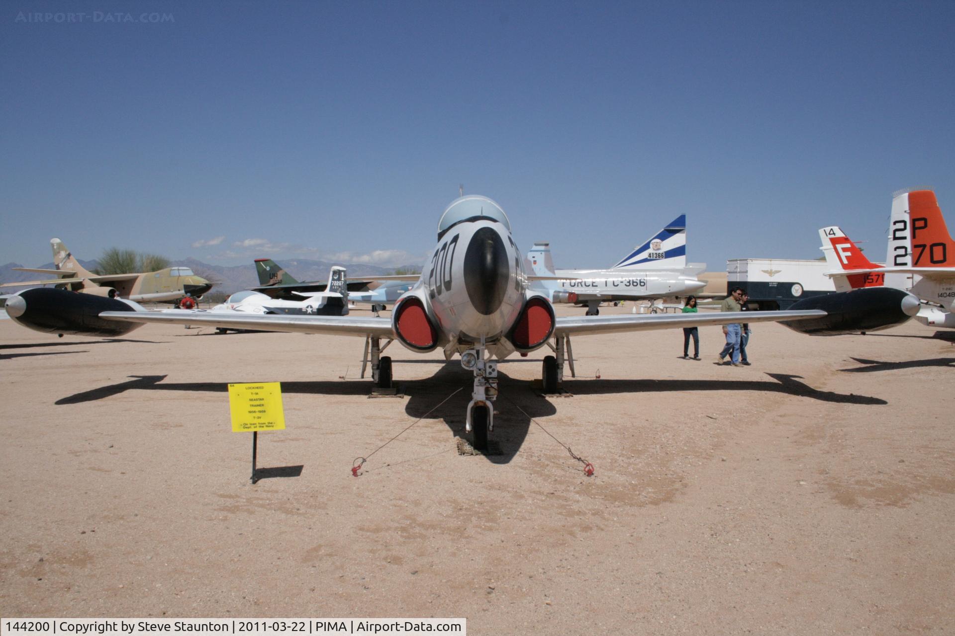 144200, 1957 Lockheed T-1A Seastar C/N 1080-1104, Taken at Pima Air and Space Museum, in March 2011 whilst on an Aeroprint Aviation tour