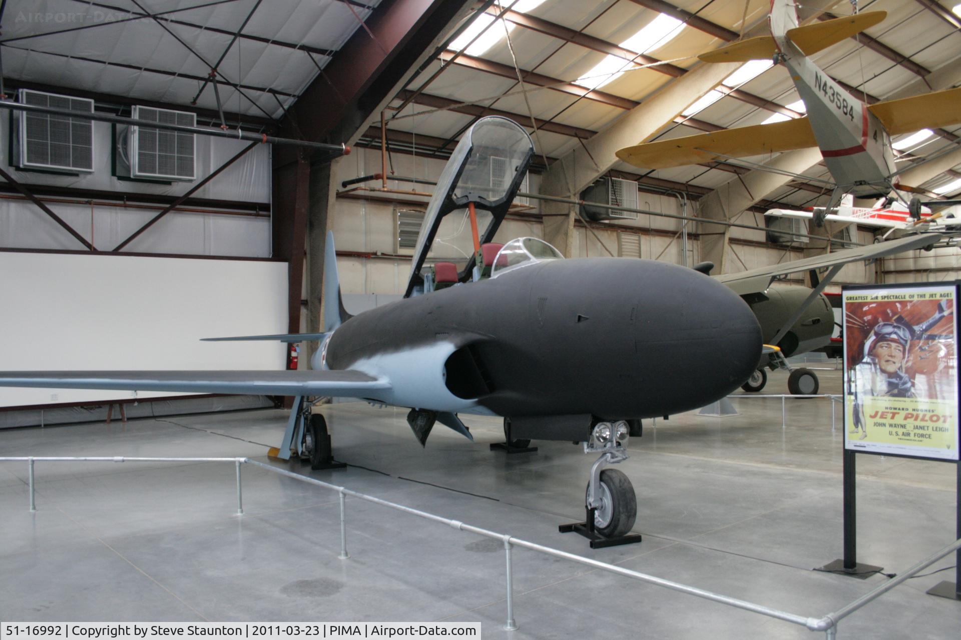 51-16992, 1951 Lockheed T-33A Shooting Star C/N 580-7111, Taken at Pima Air and Space Museum, in March 2011 whilst on an Aeroprint Aviation tour