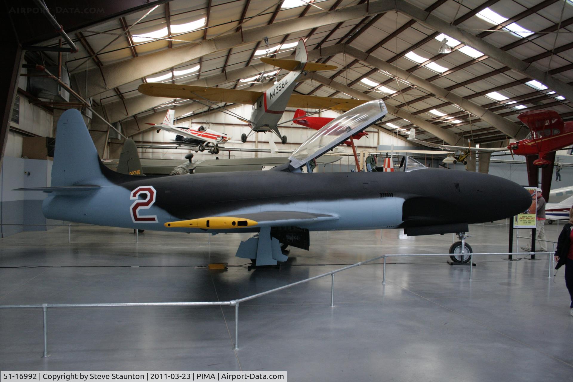 51-16992, 1951 Lockheed T-33A Shooting Star C/N 580-7111, Taken at Pima Air and Space Museum, in March 2011 whilst on an Aeroprint Aviation tour