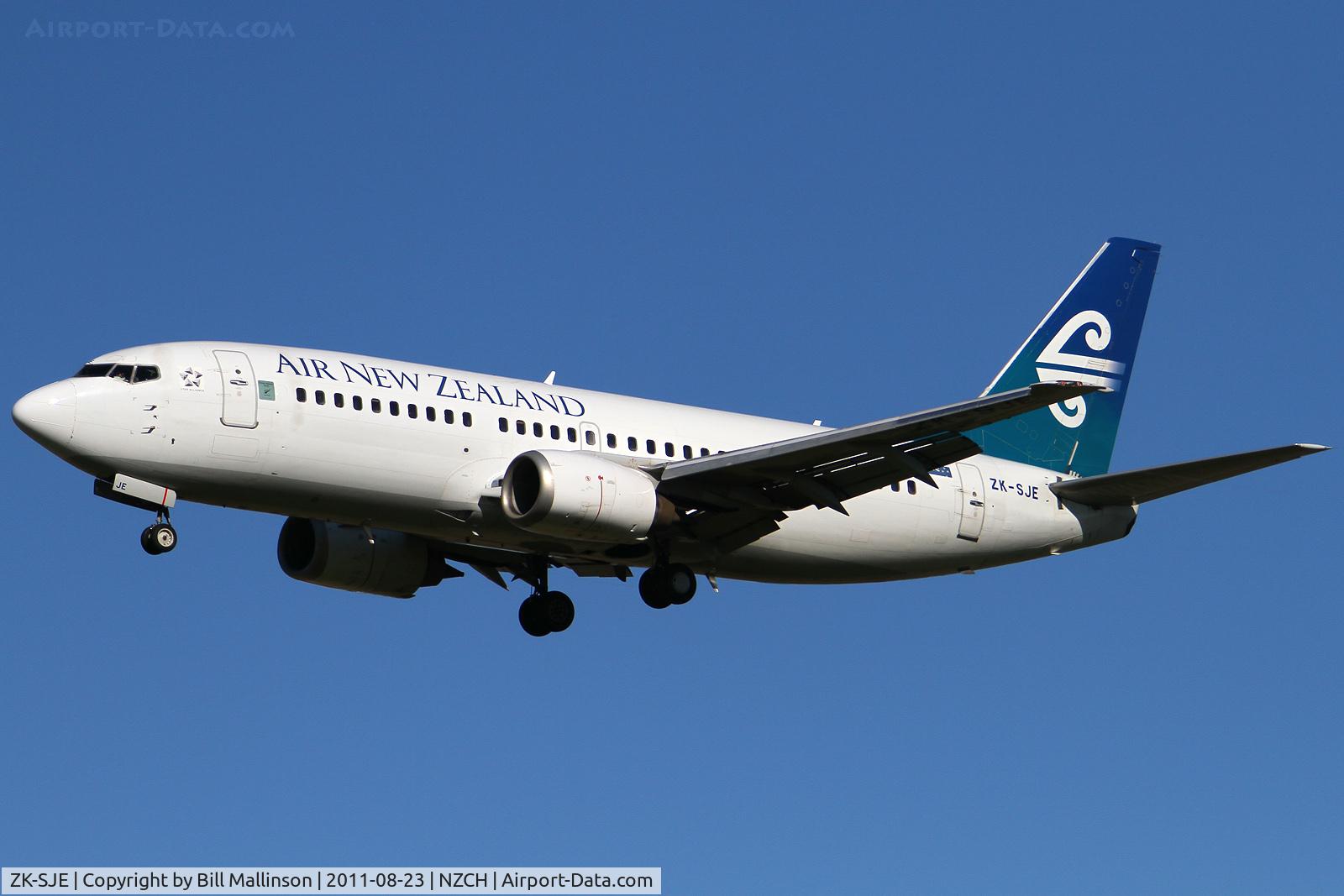 ZK-SJE, 1995 Boeing 737-3K2 C/N 27635, NZ527 FROM akl