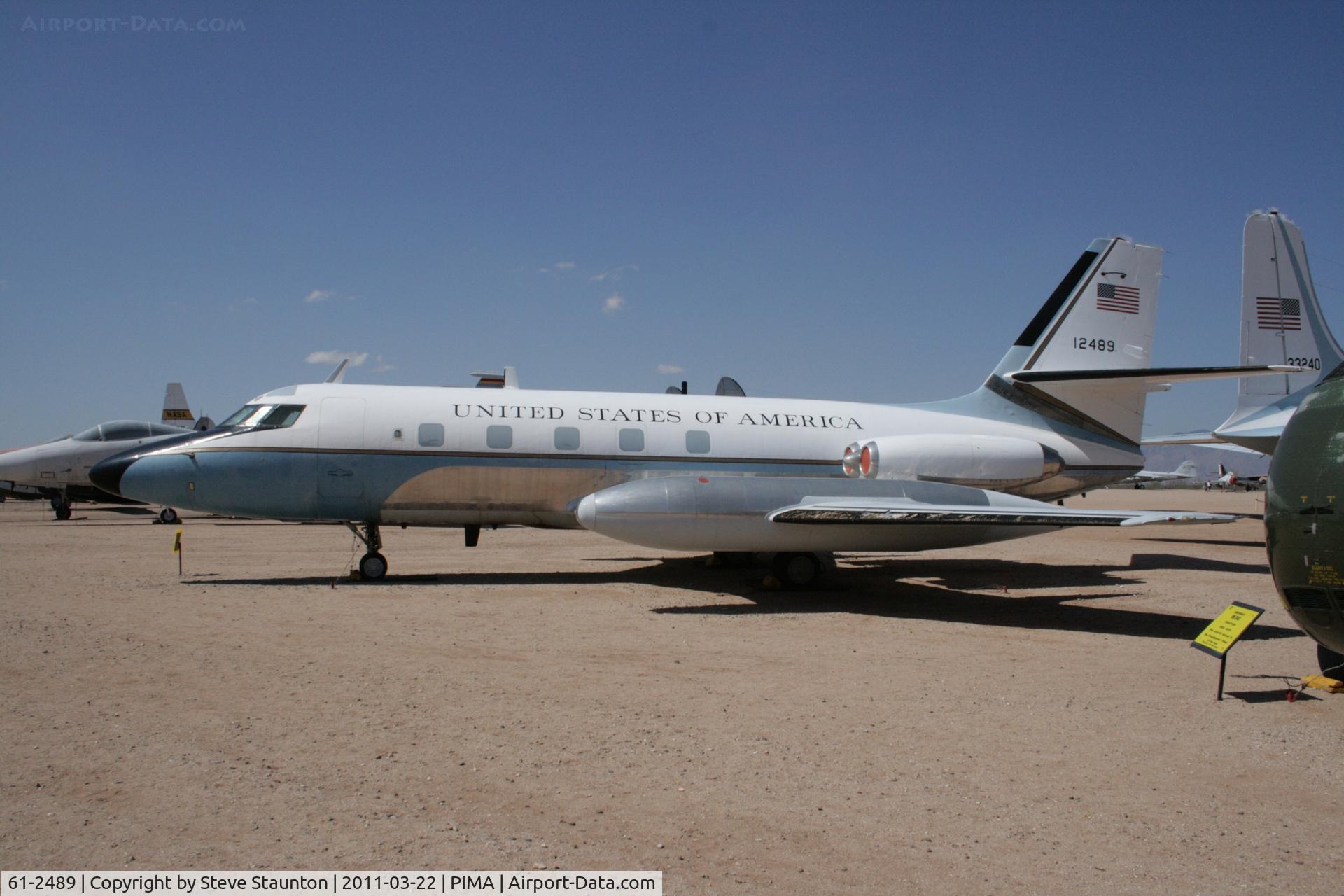 61-2489, 1961 Lockheed VC-140B-LM Jetstar C/N 1329-5022, Taken at Pima Air and Space Museum, in March 2011 whilst on an Aeroprint Aviation tour