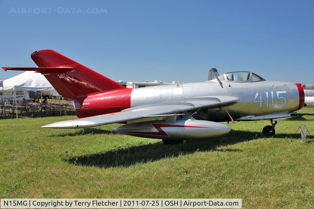 N15MG, 1954 Mikoyan-Gurevich MiG-15bis C/N 1411, 1954 Mikoyan MIG-15BIS, c/n: 1411 WHITE 4115 at 2011 Oshkosh