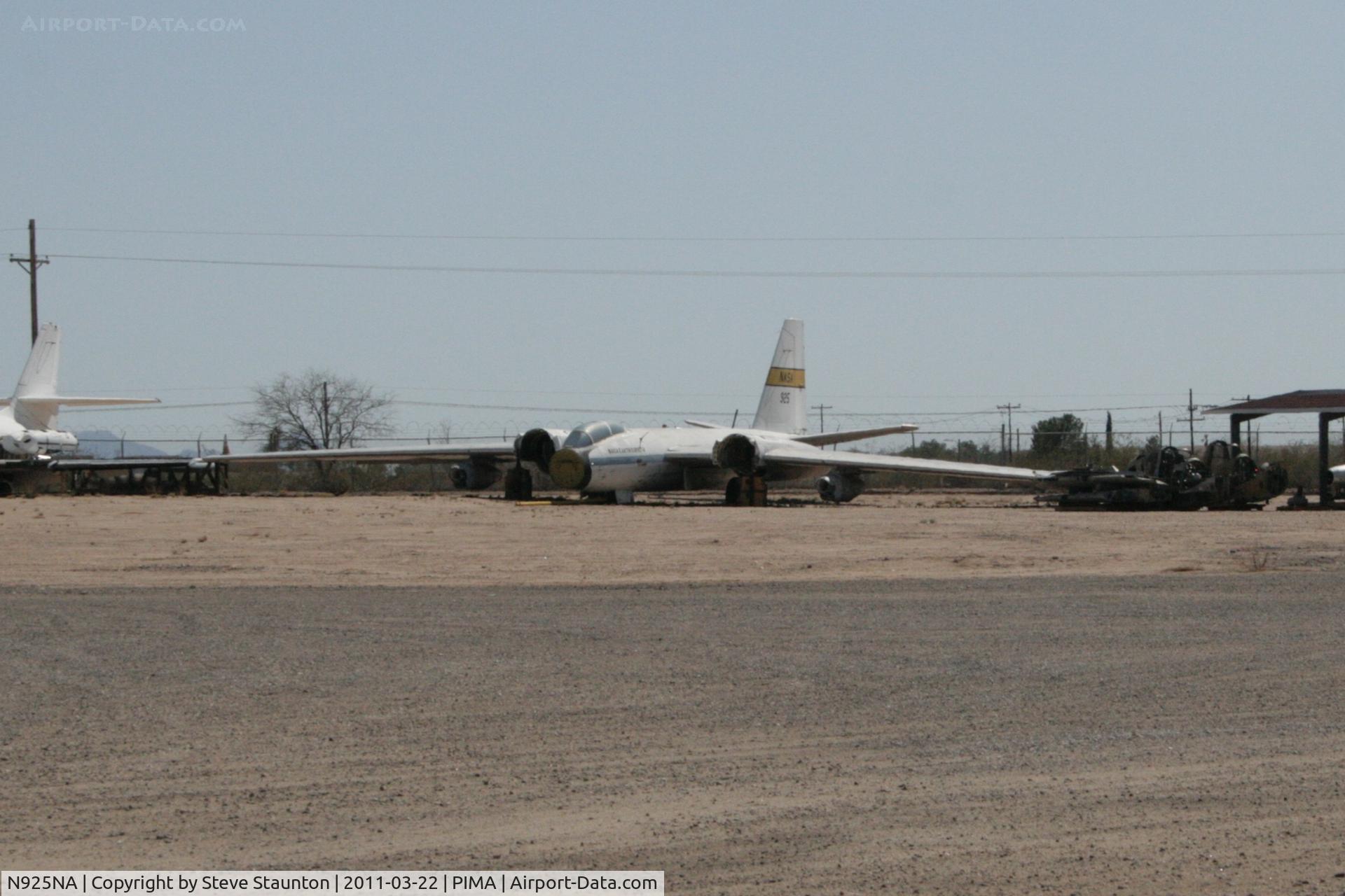 N925NA, Martin WB-57F Canberra C/N 011, Taken at Pima Air and Space Museum, in March 2011 whilst on an Aeroprint Aviation tour - Located within the storage area