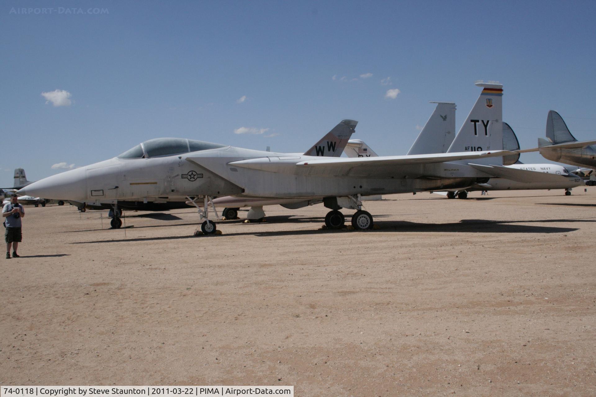74-0118, 1974 McDonnell Douglas F-15A Eagle C/N 0094/A070, Taken at Pima Air and Space Museum, in March 2011 whilst on an Aeroprint Aviation tour