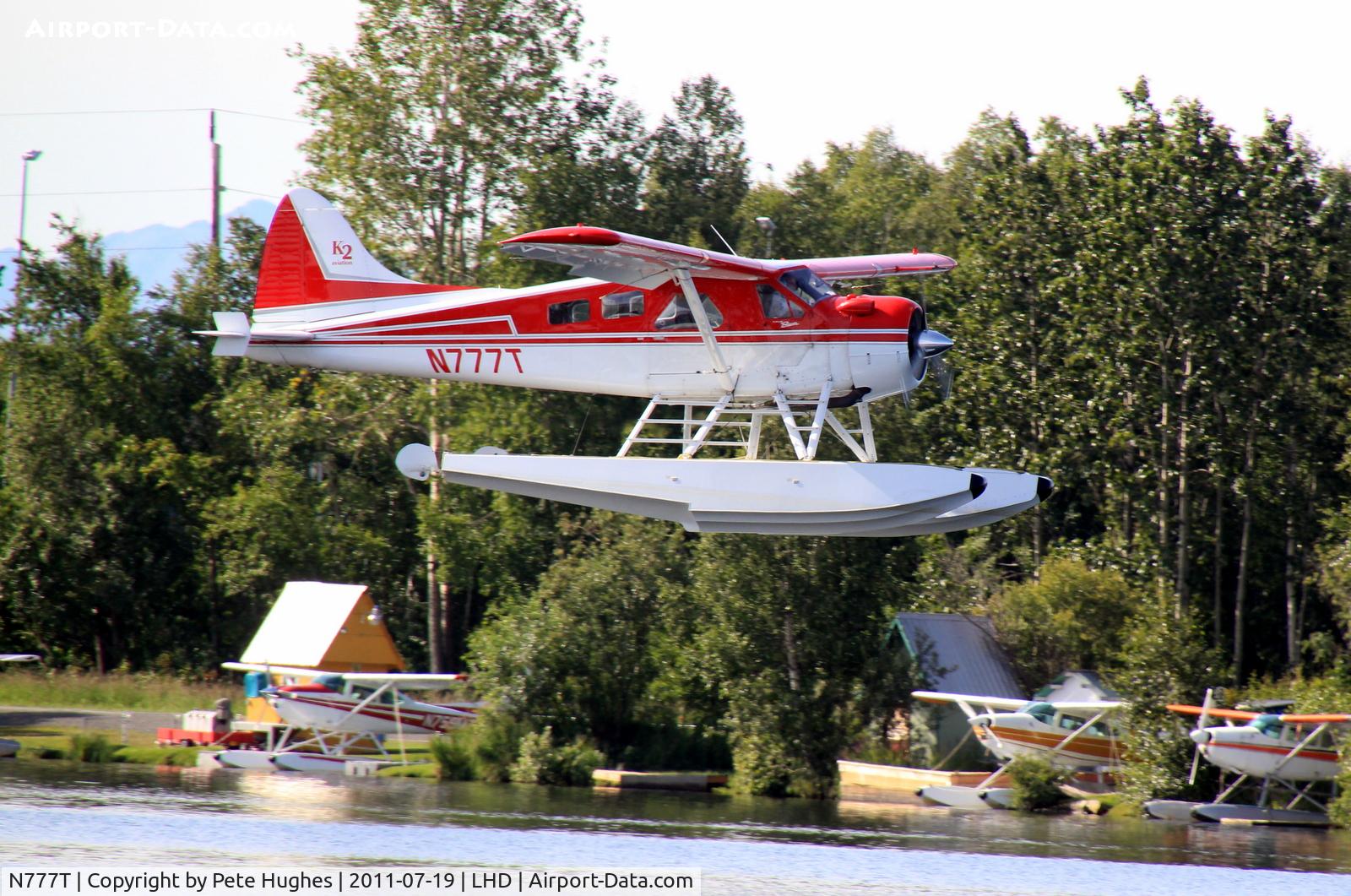 N777T, 1954 De Havilland Canada U-6A Beaver C/N 859, N777T Beaver airborne at Lake Hood, Anchorage AK