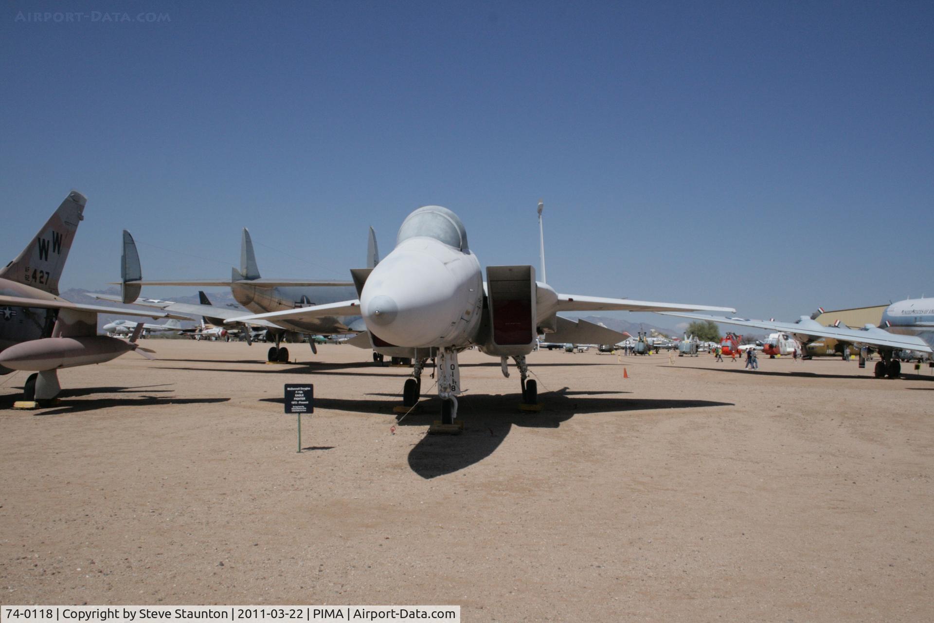 74-0118, 1974 McDonnell Douglas F-15A Eagle C/N 0094/A070, Taken at Pima Air and Space Museum, in March 2011 whilst on an Aeroprint Aviation tour