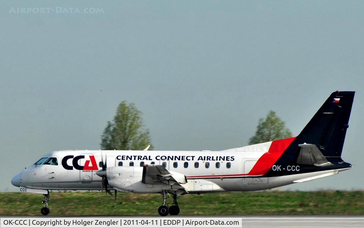OK-CCC, 1990 Saab 340B C/N 340B-208, A historical photo after airline has already retired from LEJ now.