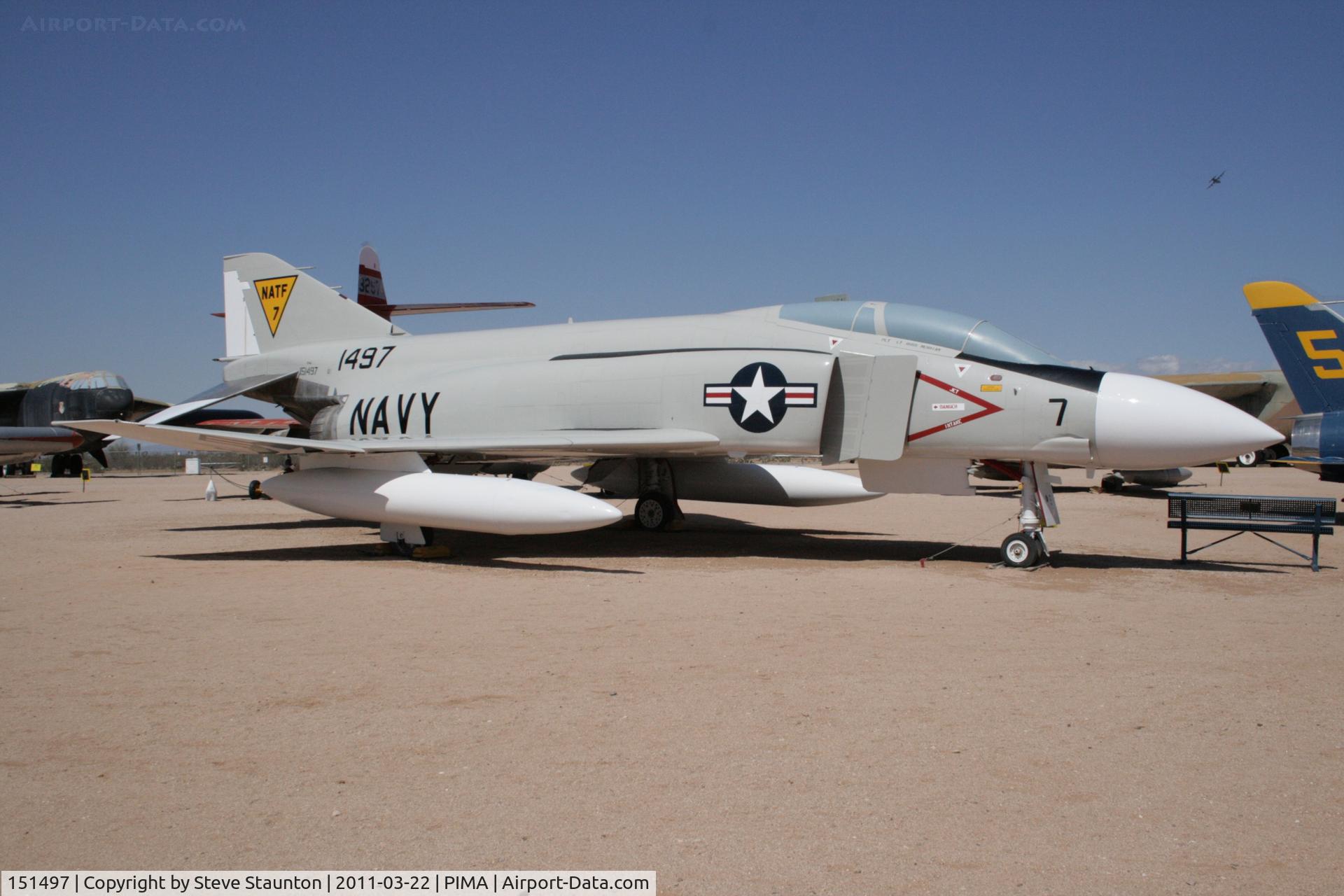 151497, 1964 McDonnell YF-4J Phantom II C/N 655, Taken at Pima Air and Space Museum, in March 2011 whilst on an Aeroprint Aviation tour