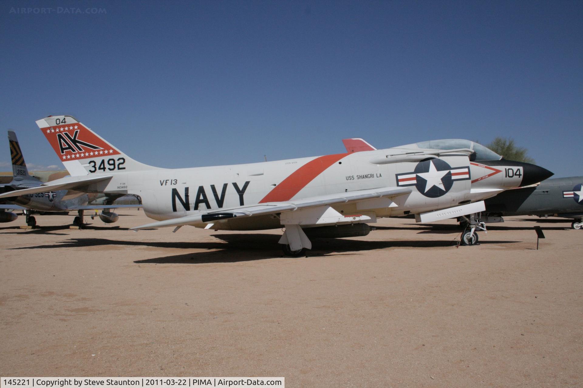145221, McDonnell F-3B Demon C/N 390, Taken at Pima Air and Space Museum, in March 2011 whilst on an Aeroprint Aviation tour