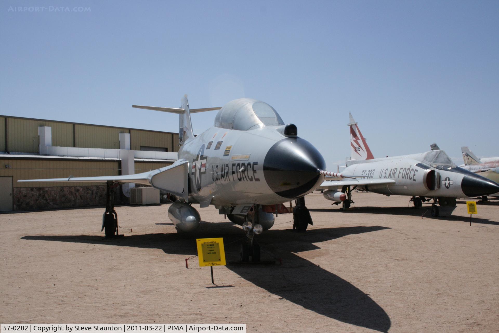 57-0282, 1957 McDonnell F-101B-85-MC Voodoo C/N 460, Taken at Pima Air and Space Museum, in March 2011 whilst on an Aeroprint Aviation tour