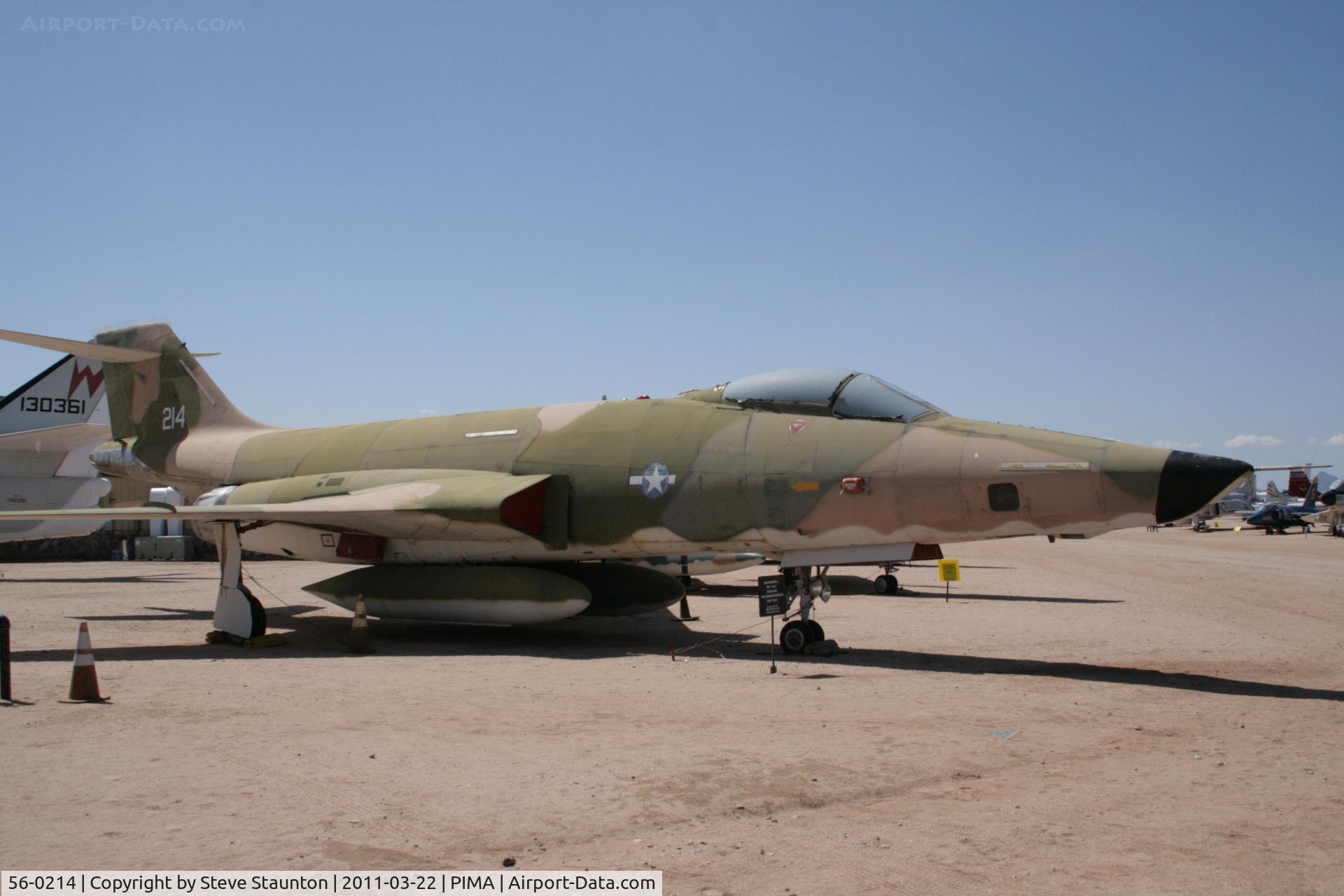 56-0214, 1956 McDonnell RF-101C Voodoo C/N 230, Taken at Pima Air and Space Museum, in March 2011 whilst on an Aeroprint Aviation tour