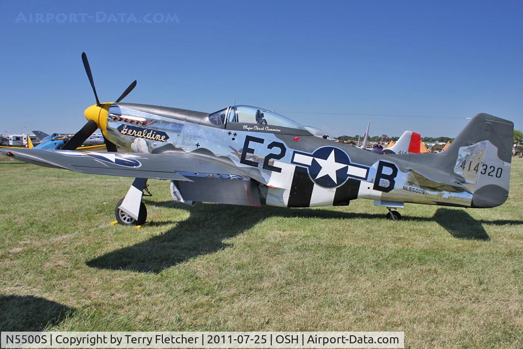 N5500S, 1944 North American F-51D Mustang C/N 44-63655, 1944 North American F-51D, ex USAF  44-63655
at 2011 Oshkosh