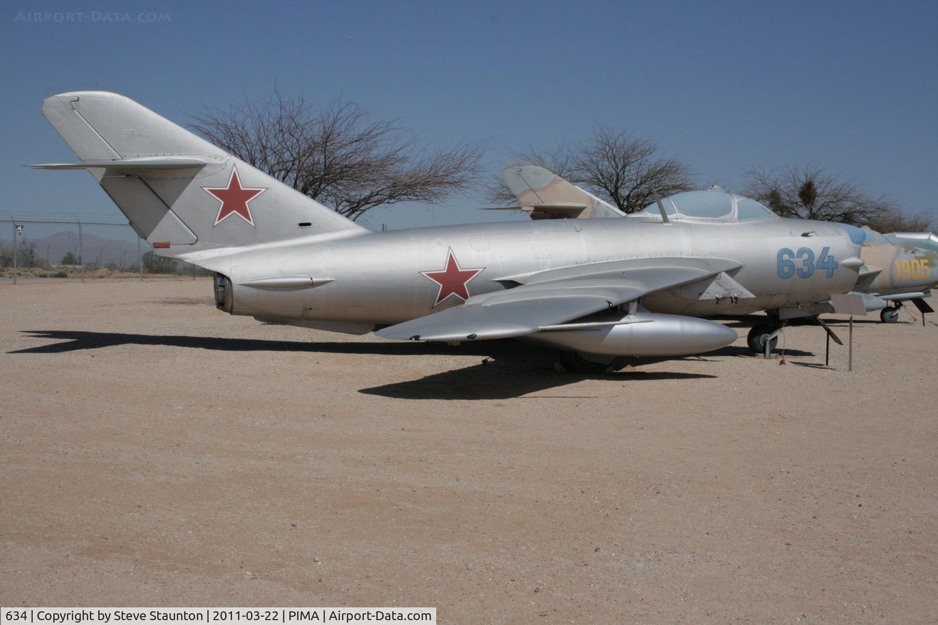 634, Mikoyan-Gurevich MiG-17PF C/N 1D-0634, Taken at Pima Air and Space Museum, in March 2011 whilst on an Aeroprint Aviation tour