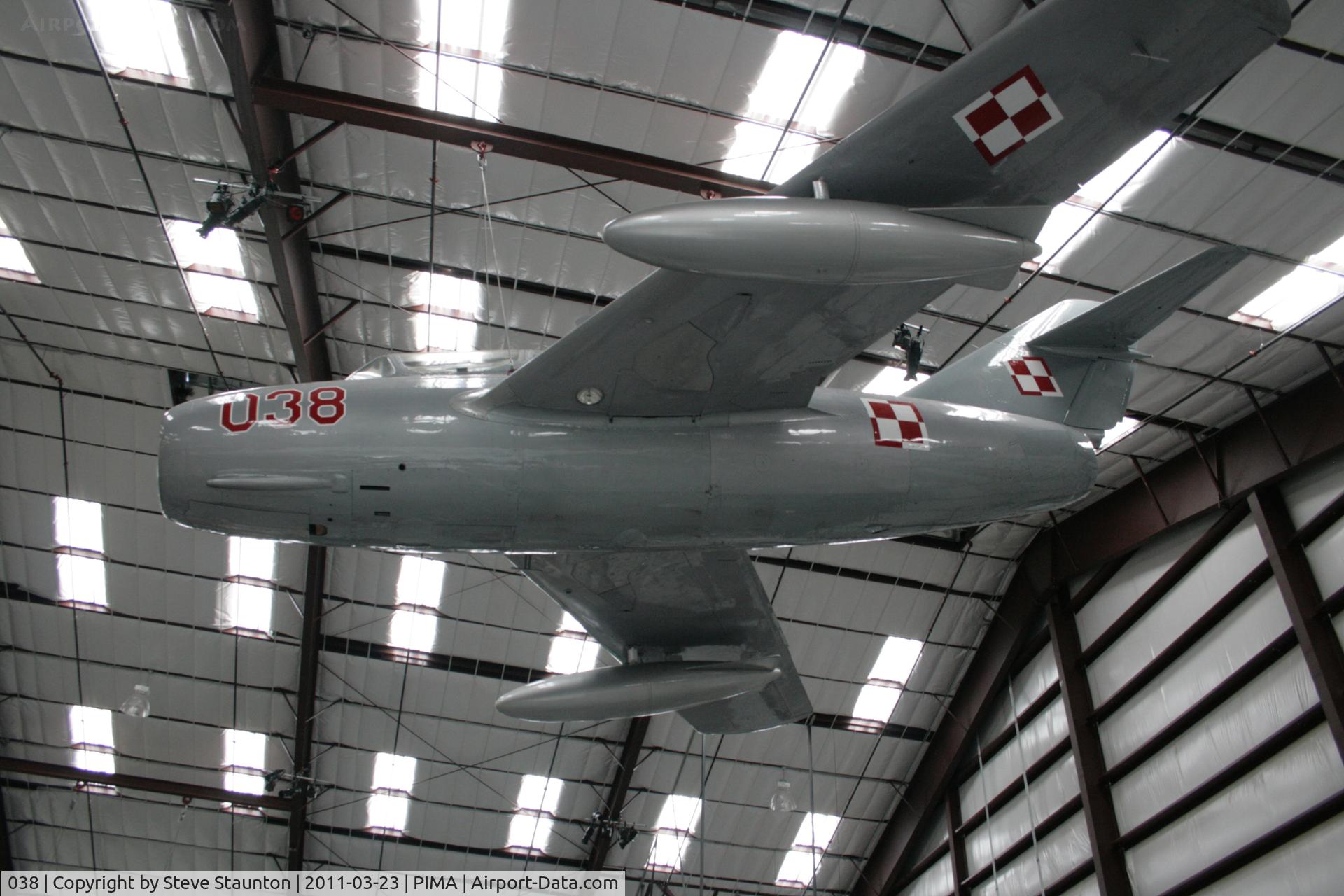 038, Mikoyan-Gurevich MiG-15UTI C/N 1A06038, Taken at Pima Air and Space Museum, in March 2011 whilst on an Aeroprint Aviation tour