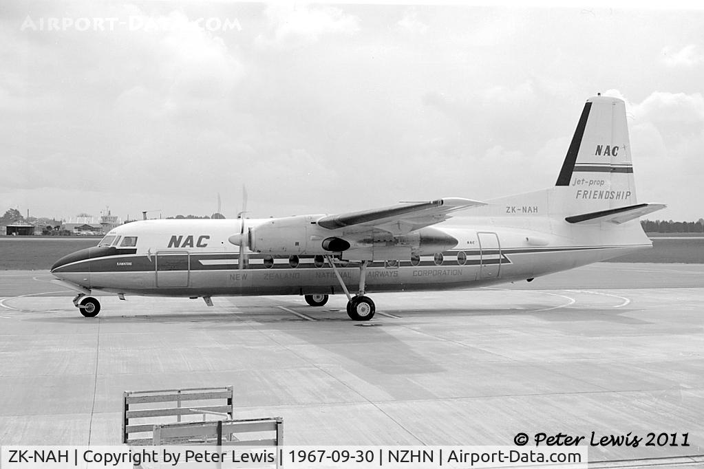 ZK-NAH, 1958 Fokker F.27-100 Friendship C/N 10105, NZ National Airways Corp., Wellington