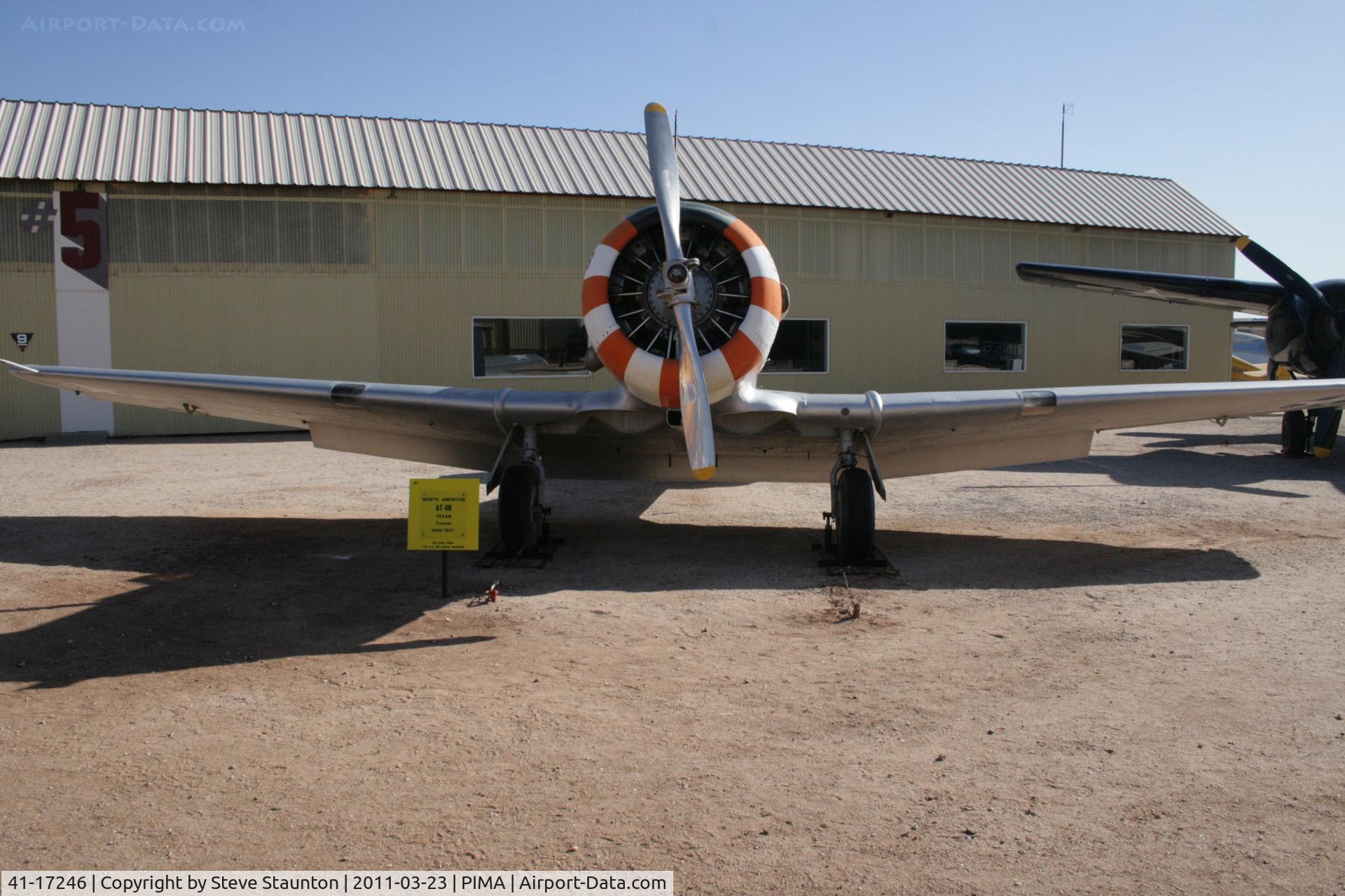 41-17246, 1949 North American T-6G Texan C/N 168-12, Taken at Pima Air and Space Museum, in March 2011 whilst on an Aeroprint Aviation tour