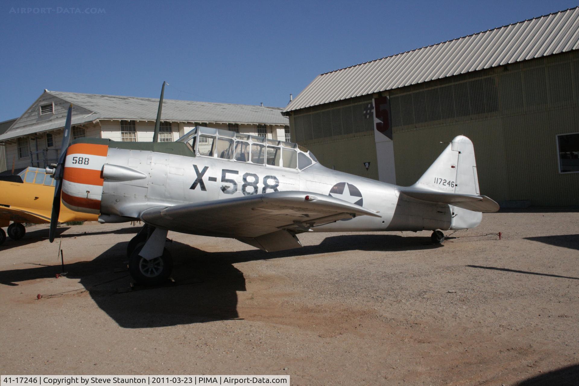 41-17246, 1949 North American T-6G Texan C/N 168-12, Taken at Pima Air and Space Museum, in March 2011 whilst on an Aeroprint Aviation tour