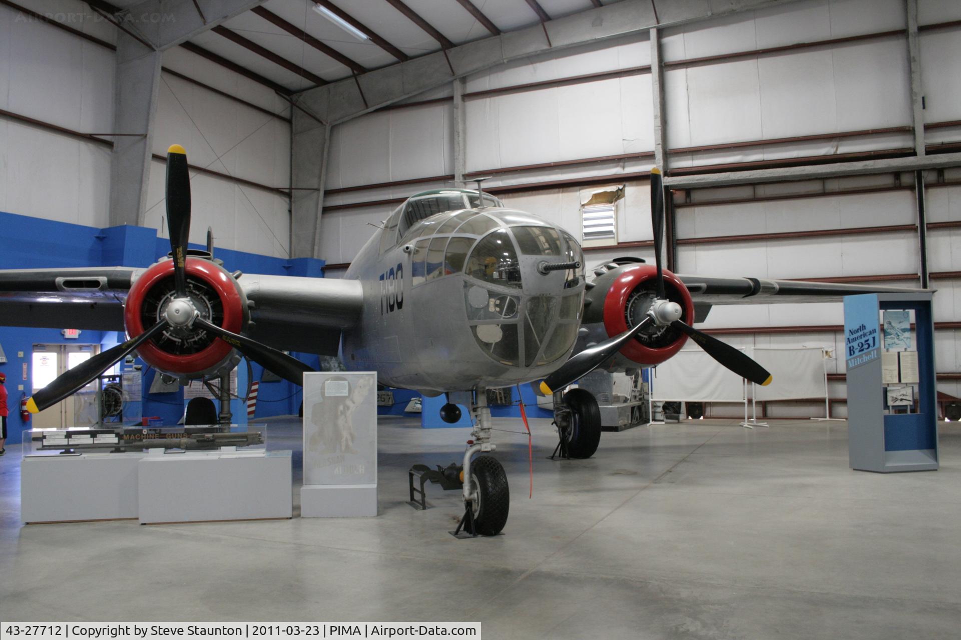 43-27712, North American TB-25N Mitchell C/N 108-34725, Taken at Pima Air and Space Museum, in March 2011 whilst on an Aeroprint Aviation tour