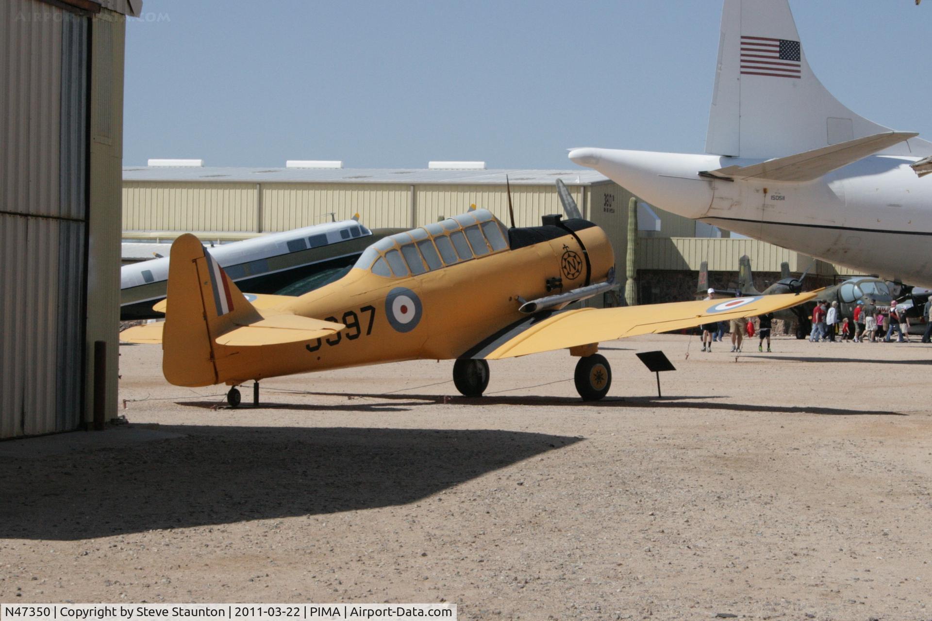 N47350, 1940 North American BT-14A C/N 64-2150/3397, Taken at Pima Air and Space Museum, in March 2011 whilst on an Aeroprint Aviation tour