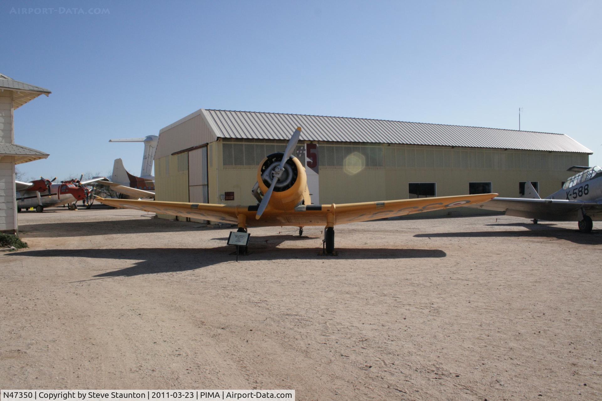 N47350, 1940 North American BT-14A C/N 64-2150/3397, Taken at Pima Air and Space Museum, in March 2011 whilst on an Aeroprint Aviation tour