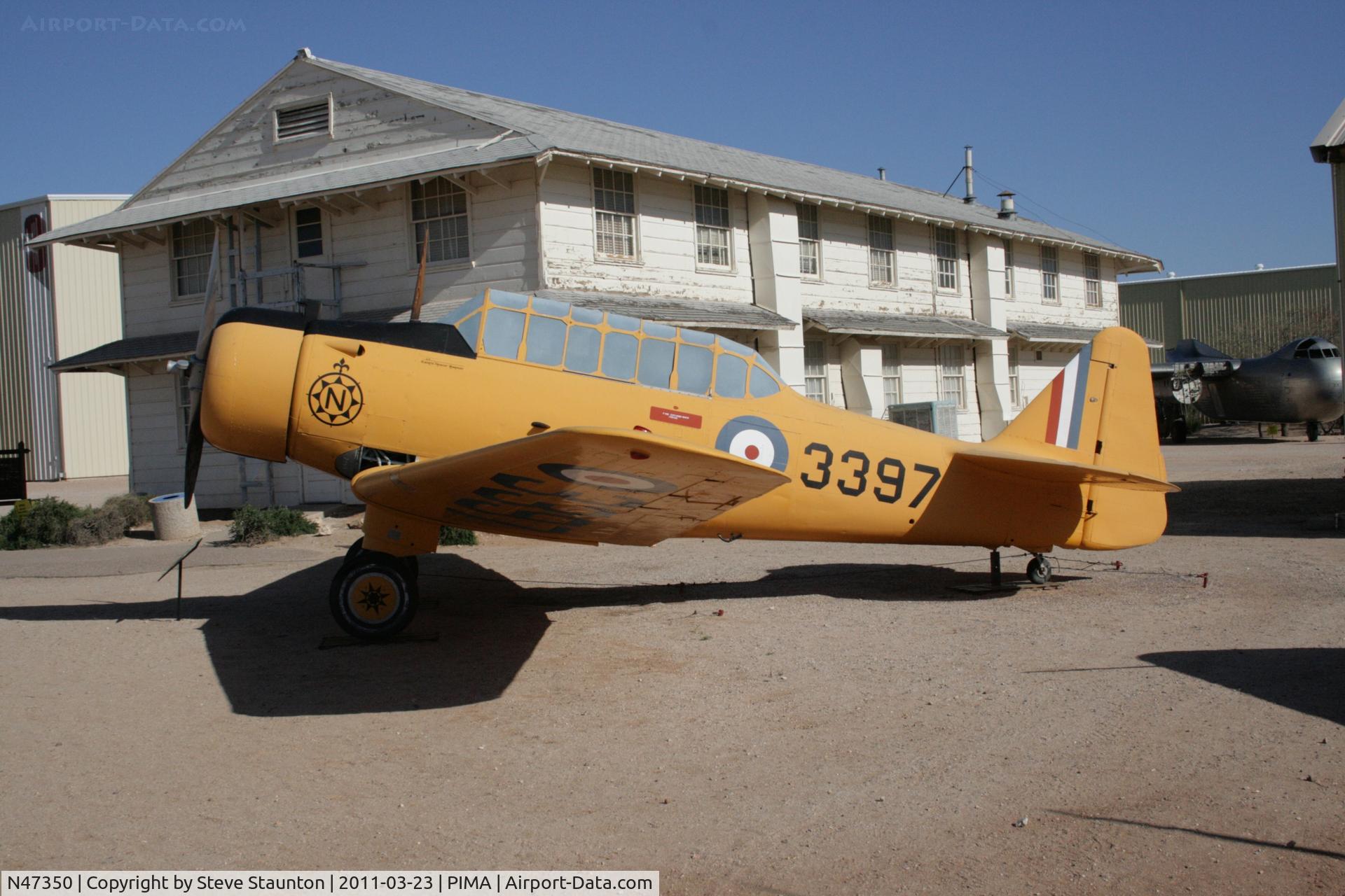 N47350, 1940 North American BT-14A C/N 64-2150/3397, Taken at Pima Air and Space Museum, in March 2011 whilst on an Aeroprint Aviation tour