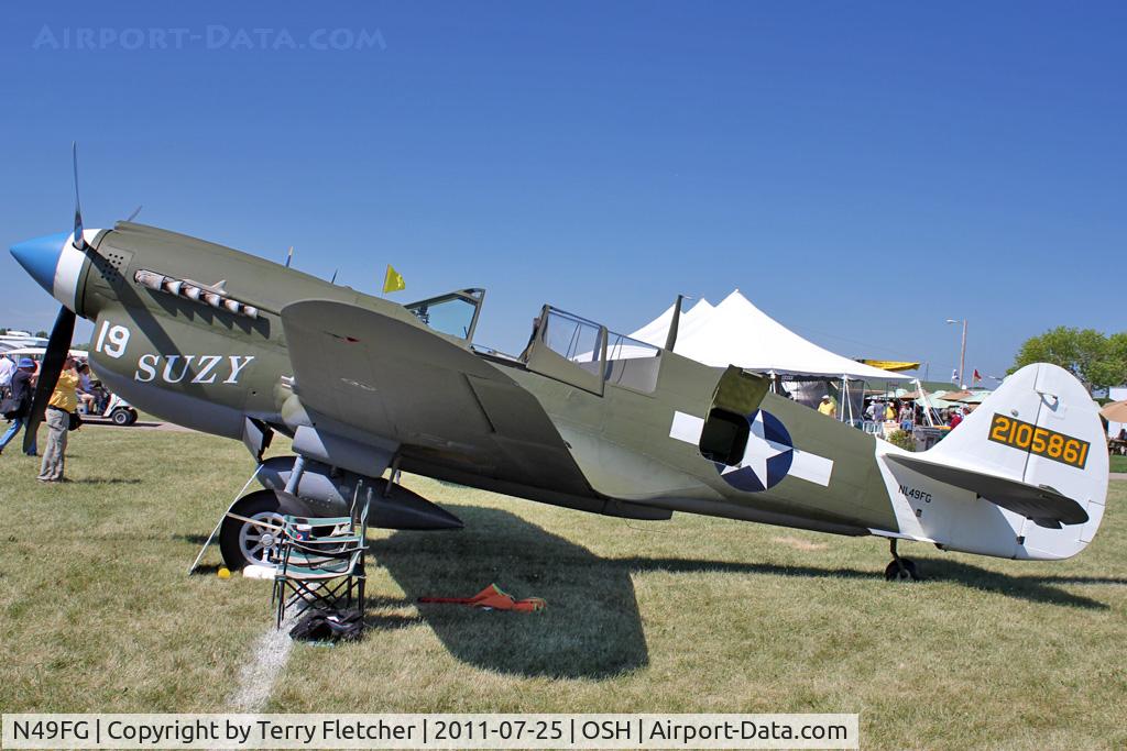 N49FG, 1943 Curtiss P-40N Warhawk C/N 29623, 1943 Curtiss Wright P-40N-5, c/n: 42-105861
at 2011 Oshkosh