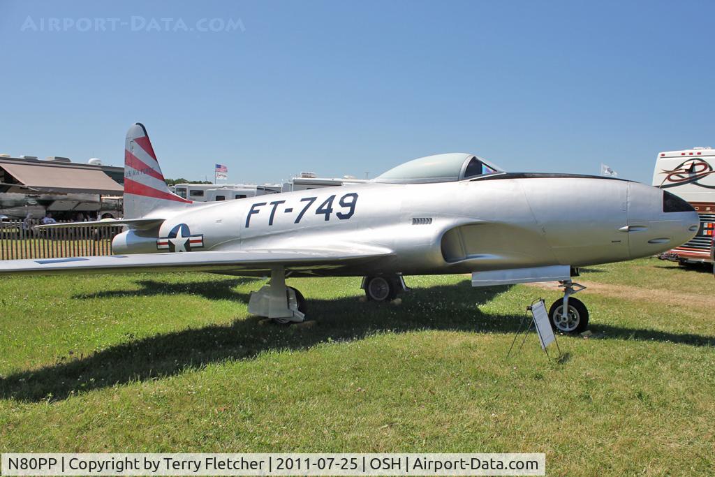 N80PP, Lockheed F-80-C-10 C/N 48-868, Lockheed F-80-C-10, c/n: 48-868
at 2011 Oshkosh