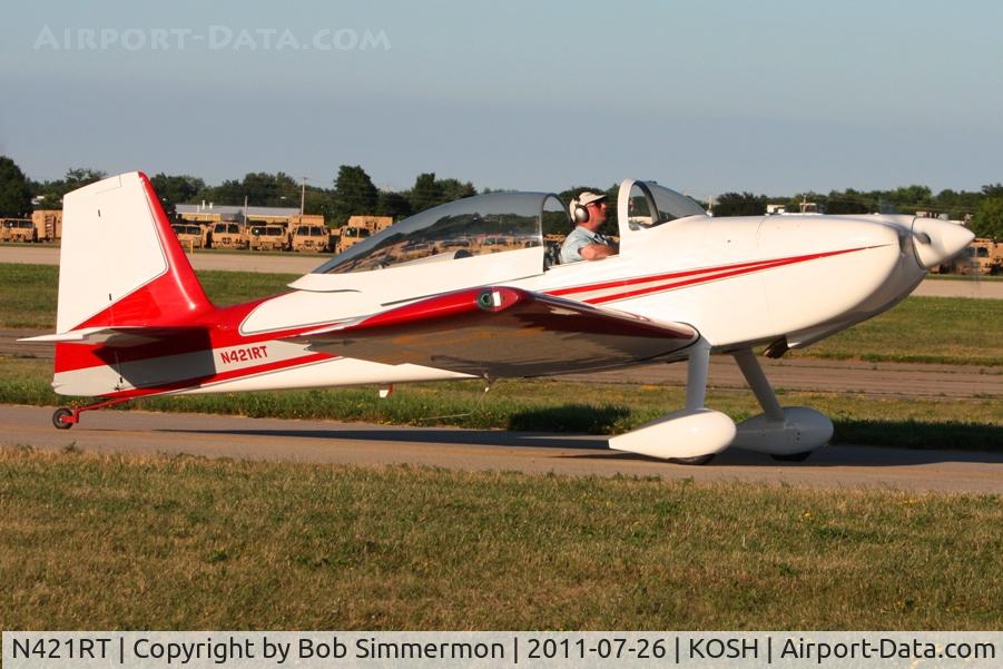 N421RT, Vans RV-8 C/N 82522, Departing Airventure 2011.
