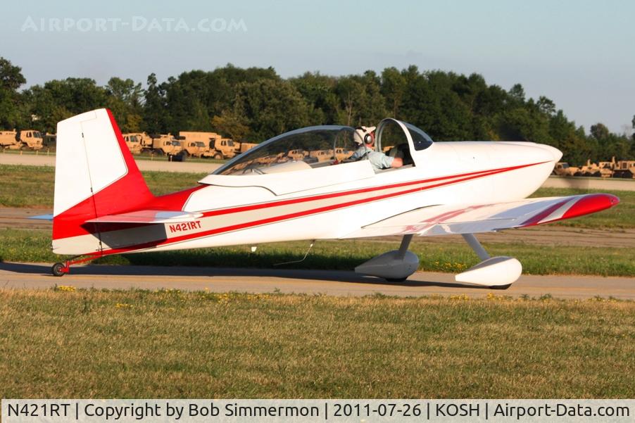 N421RT, Vans RV-8 C/N 82522, Departing Airventure 2011.