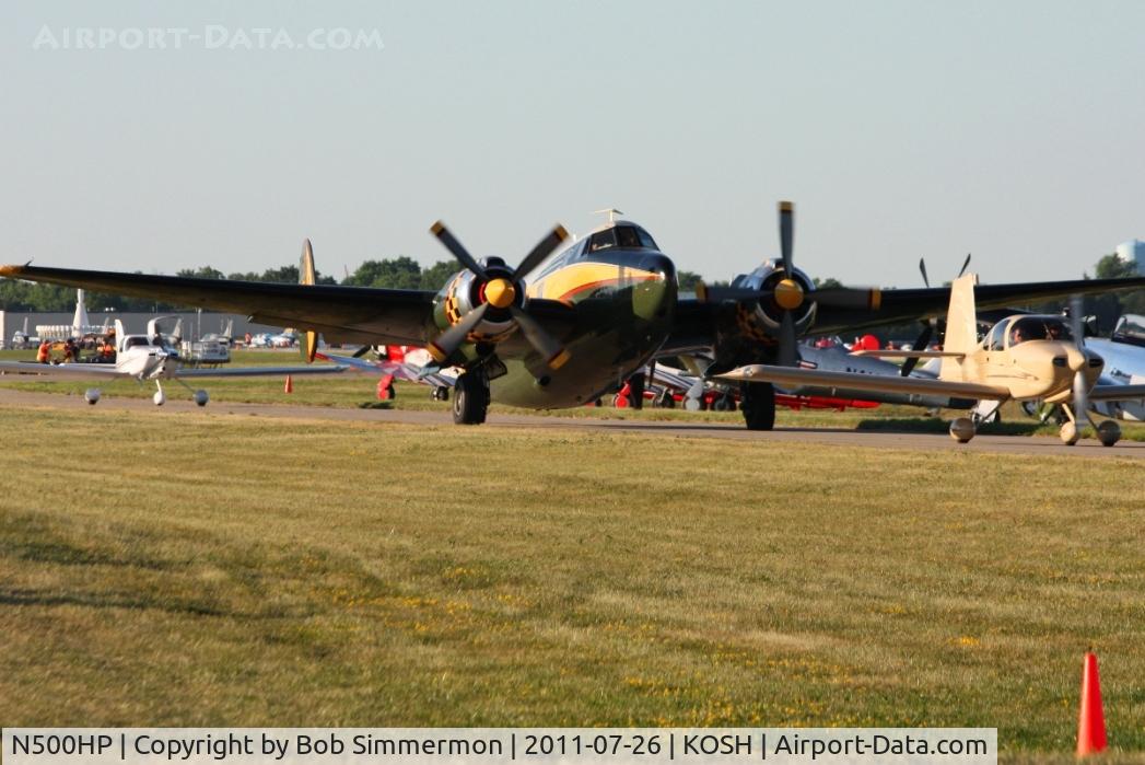 N500HP, 1963 Dee Howard Co 500 C/N 500-105, Departing Airventure 2011.