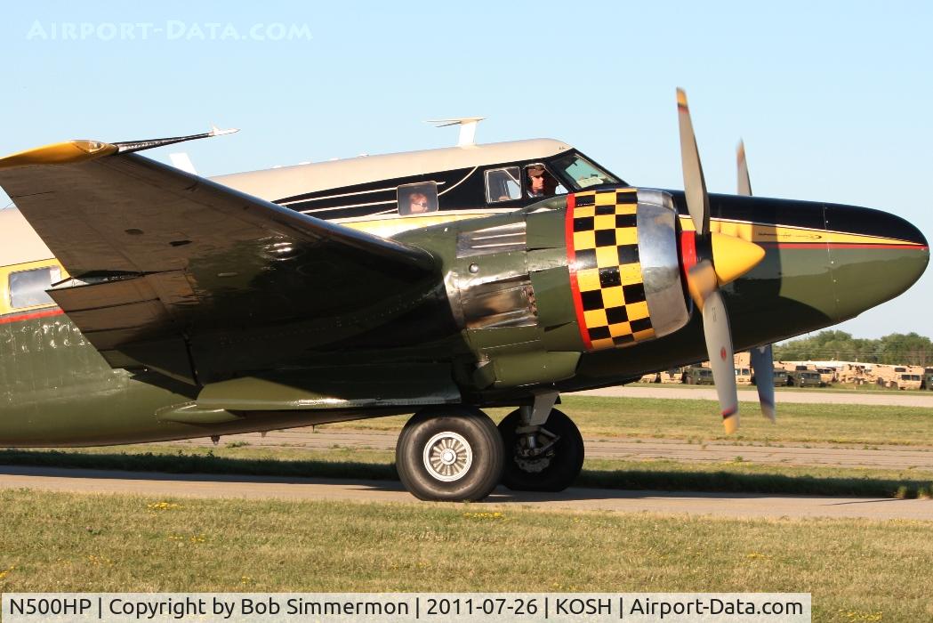 N500HP, 1963 Dee Howard Co 500 C/N 500-105, Departing Airventure 2011.