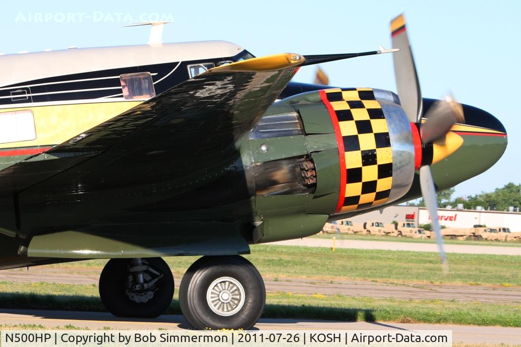 N500HP, 1963 Dee Howard Co 500 C/N 500-105, Departing Airventure 2011.  Closeup of #2.