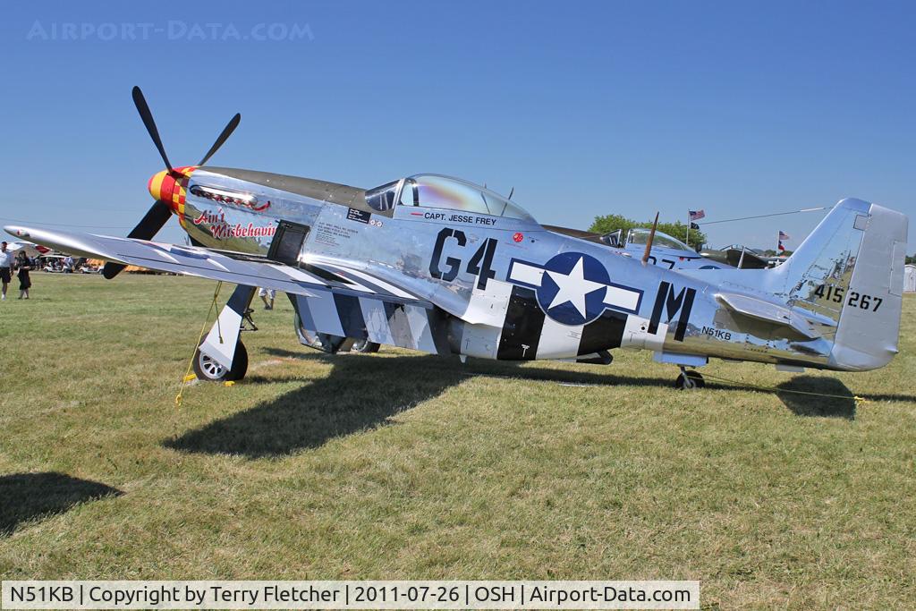 N51KB, 1961 North American F-51D Mustang C/N 44-74009, 1961 North American F-51D, ex USAF 44-74009
C/N 122-40549 at 2011 Oshkosh