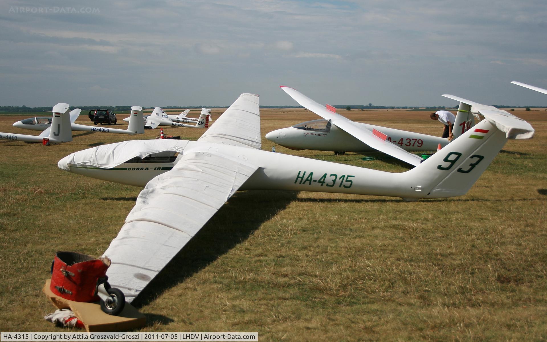 HA-4315, 1976 PZL-Bielsko SZD-36 Cobra 15 C/N -36A Cobra 15, Dunaujváros Airport - Hungary