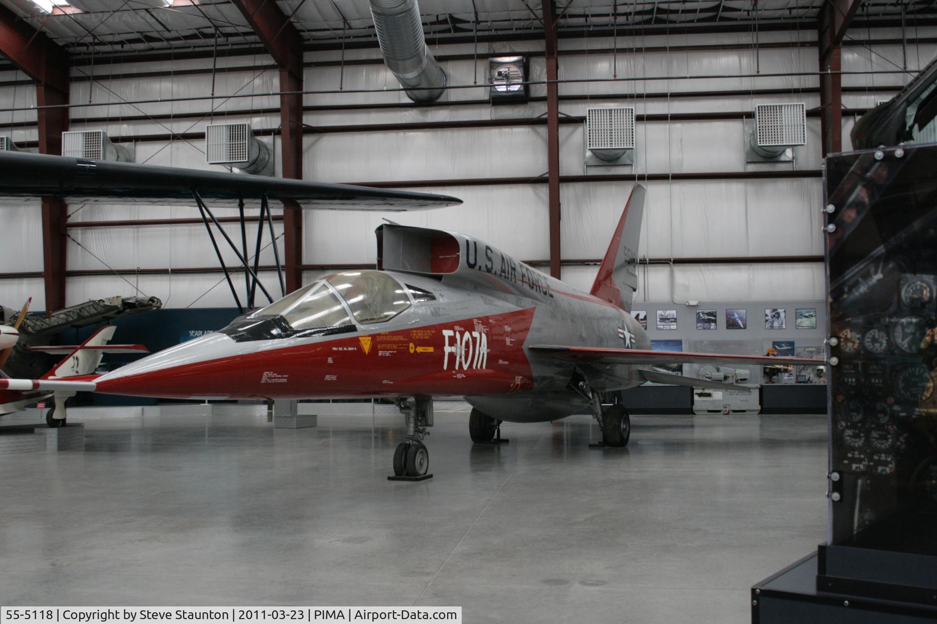 55-5118, 1955 North American F-107A C/N 212-1, Taken at Pima Air and Space Museum, in March 2011 whilst on an Aeroprint Aviation tour