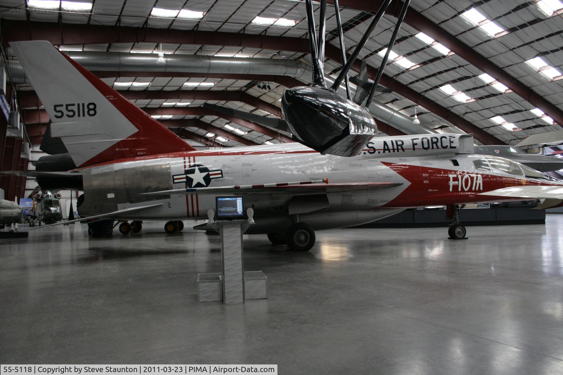 55-5118, 1955 North American F-107A C/N 212-1, Taken at Pima Air and Space Museum, in March 2011 whilst on an Aeroprint Aviation tour