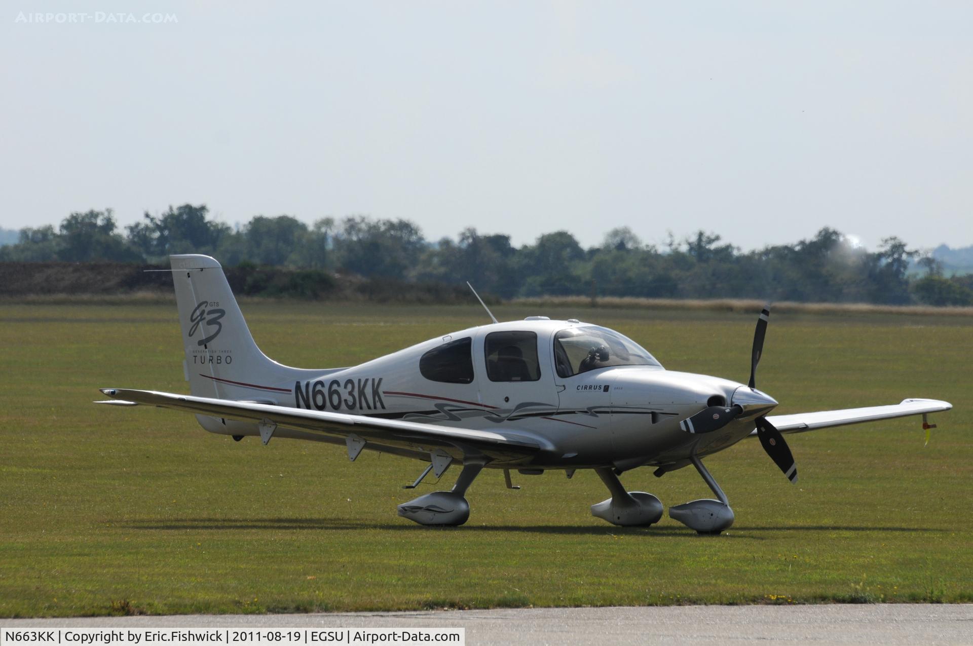 N663KK, 2008 Cirrus SR22 G3 GTS Turbo C/N 3064, 2. N663KK at the American Air Day, Duxford (August,2011)