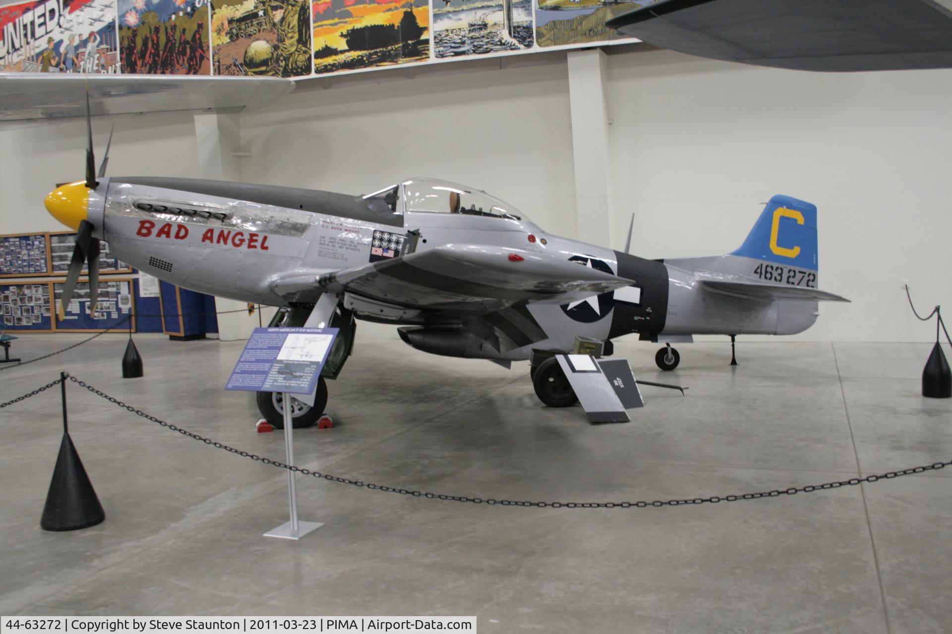 44-63272, North American P-51D Mustang C/N 122-30998, Taken at Pima Air and Space Museum, in March 2011 whilst on an Aeroprint Aviation tour