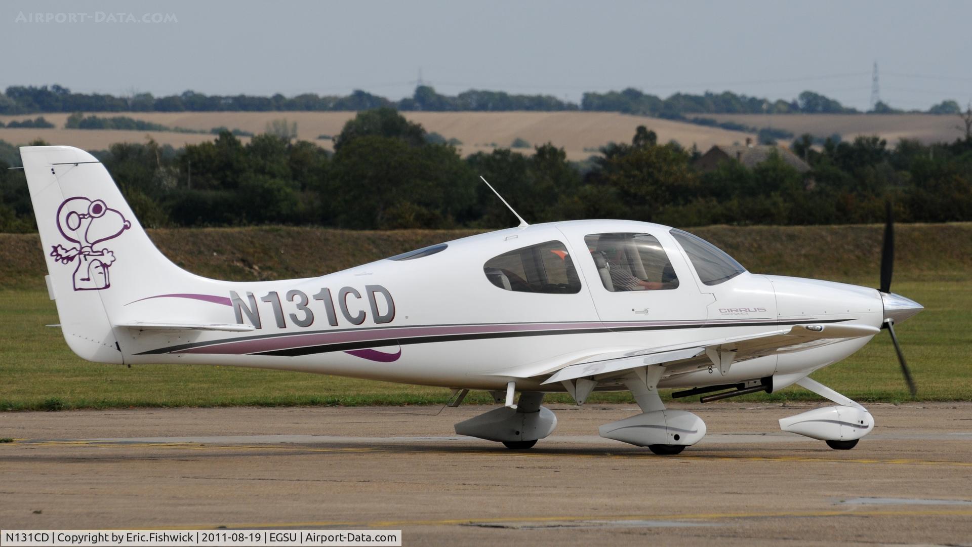 N131CD, 2000 Cirrus SR20 C/N 1031, 2. N131CD departing the American Air Day, Duxford (August,2011)