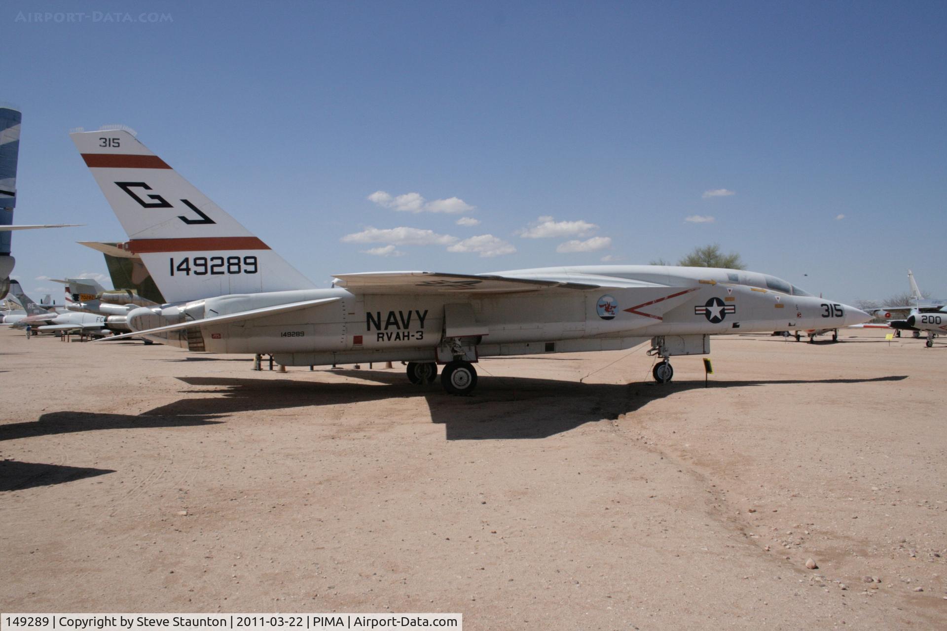 149289, 1962 North American RA-5C Vigilante C/N 269-24 (149289), Taken at Pima Air and Space Museum, in March 2011 whilst on an Aeroprint Aviation tour