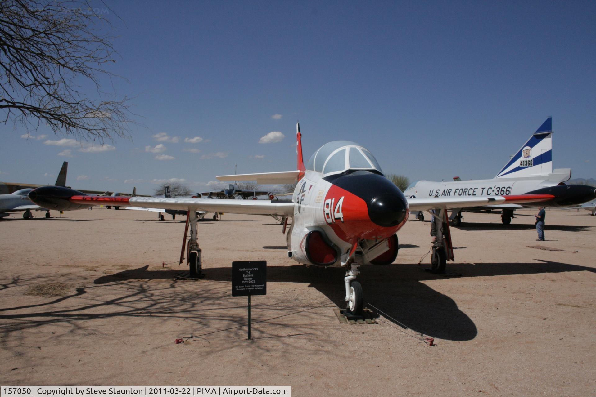157050, Rockwell T-2C Buckeye C/N 332-21, Taken at Pima Air and Space Museum, in March 2011 whilst on an Aeroprint Aviation tour
