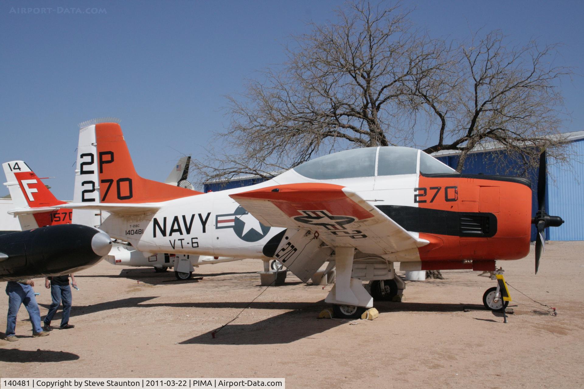 140481, North American T-28C Trojan Trojan C/N 226-58, Taken at Pima Air and Space Museum, in March 2011 whilst on an Aeroprint Aviation tour