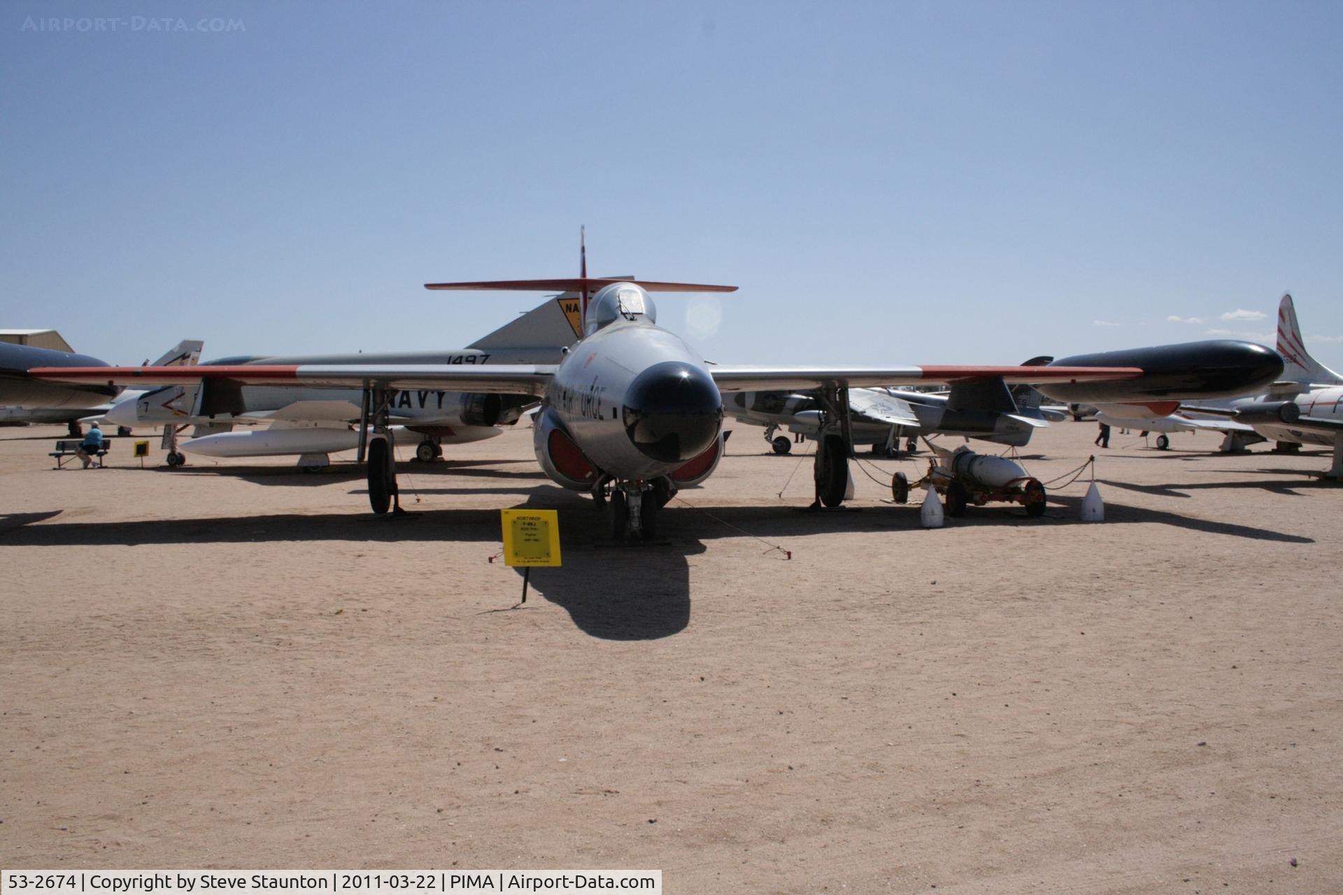 53-2674, Northrop F-89J Scorpion C/N 4805, Taken at Pima Air and Space Museum, in March 2011 whilst on an Aeroprint Aviation tour